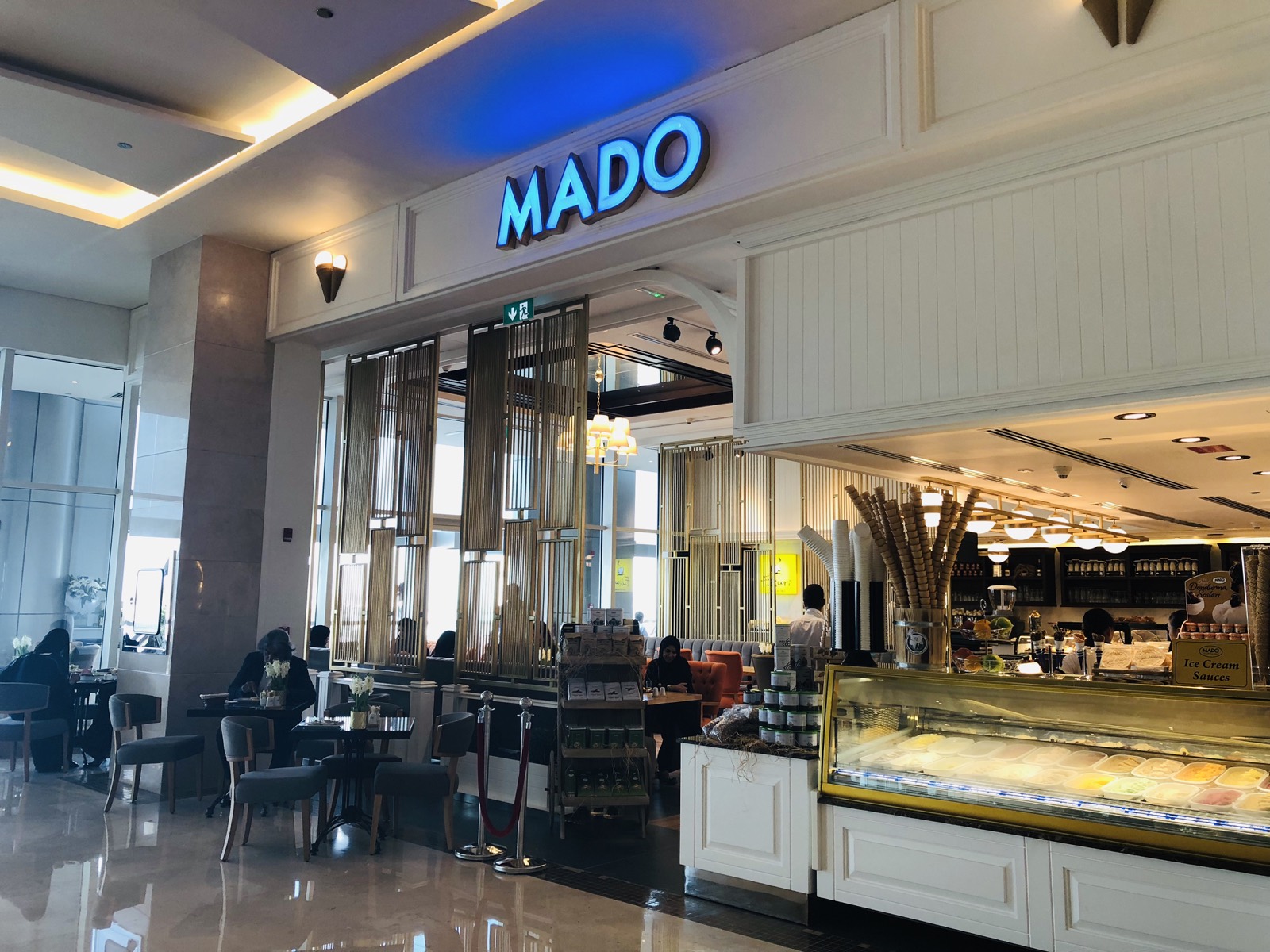 MADO entrance and seating