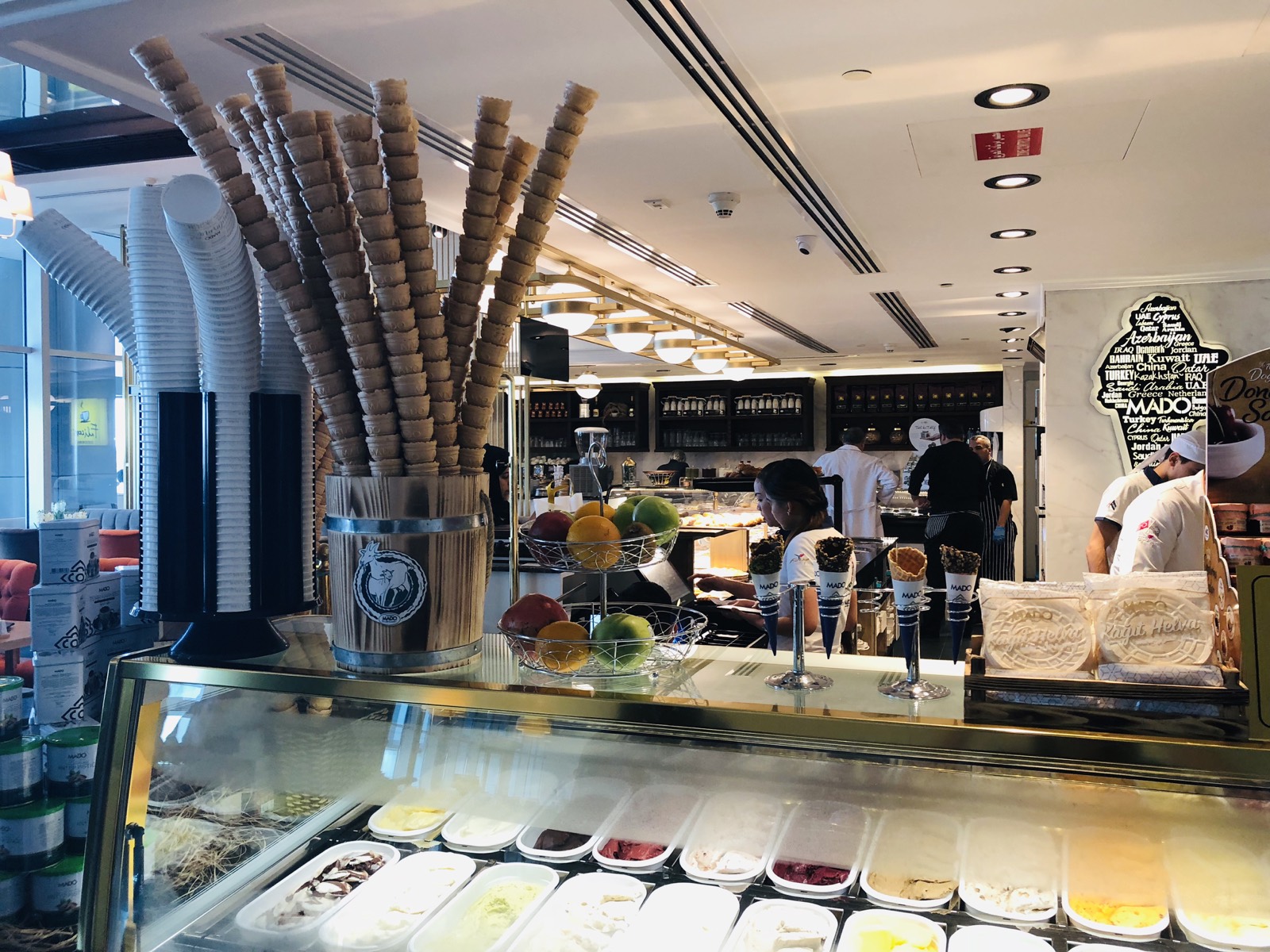 MADO ice cream counter