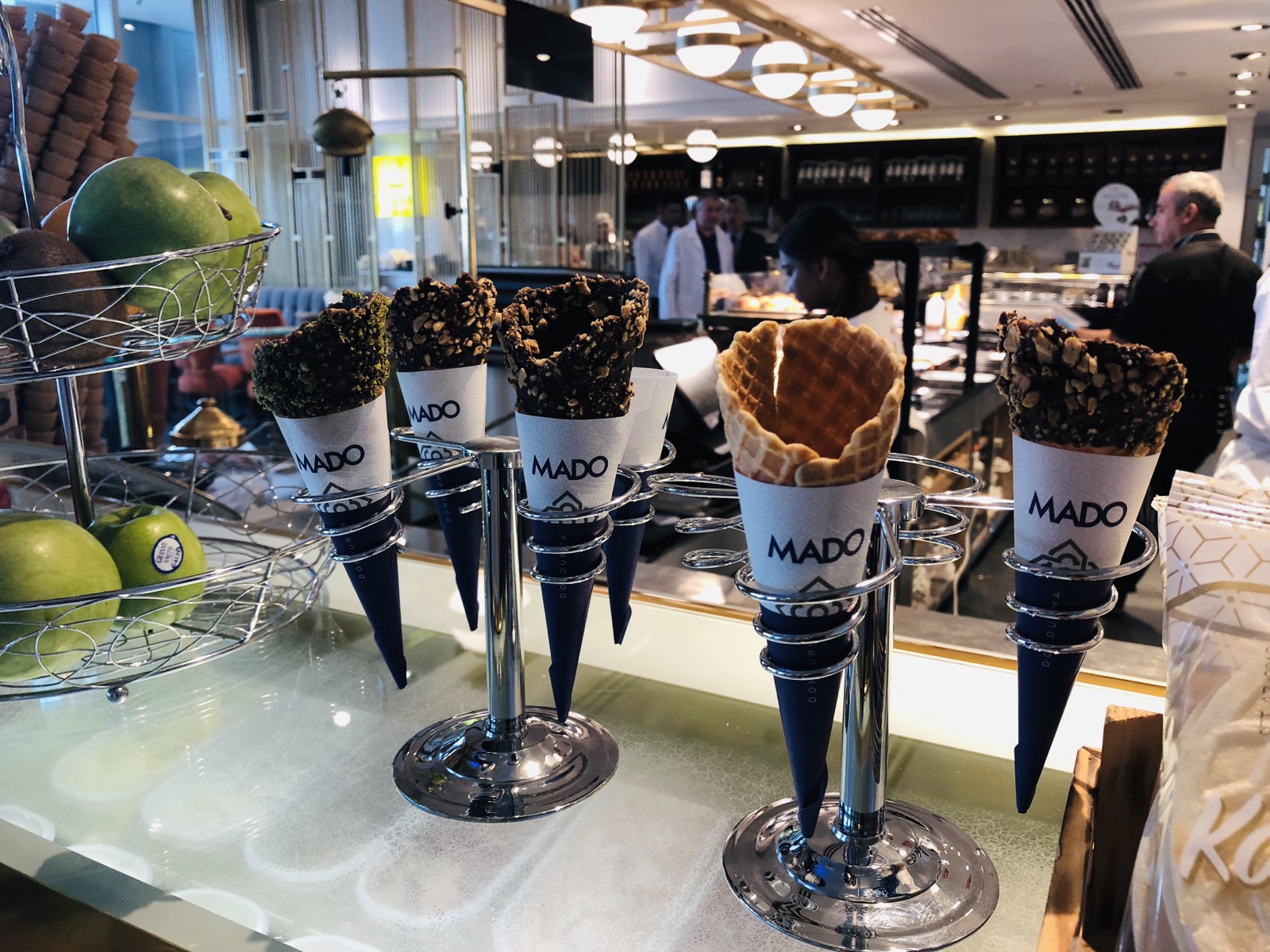 MADO ice cream cones on the counter