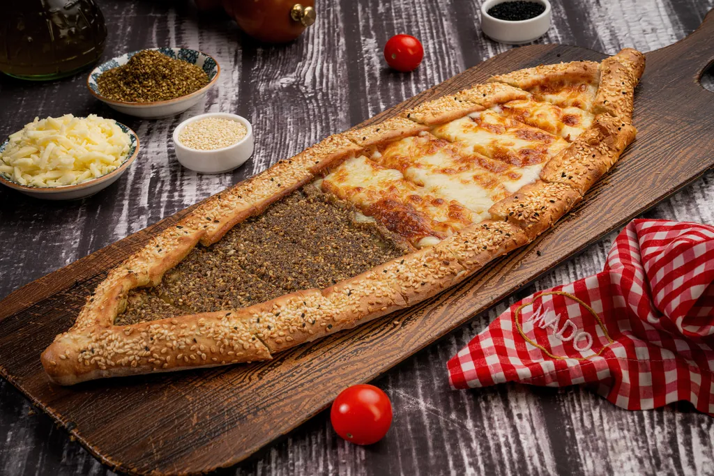 Zaatar with Cheese Pide